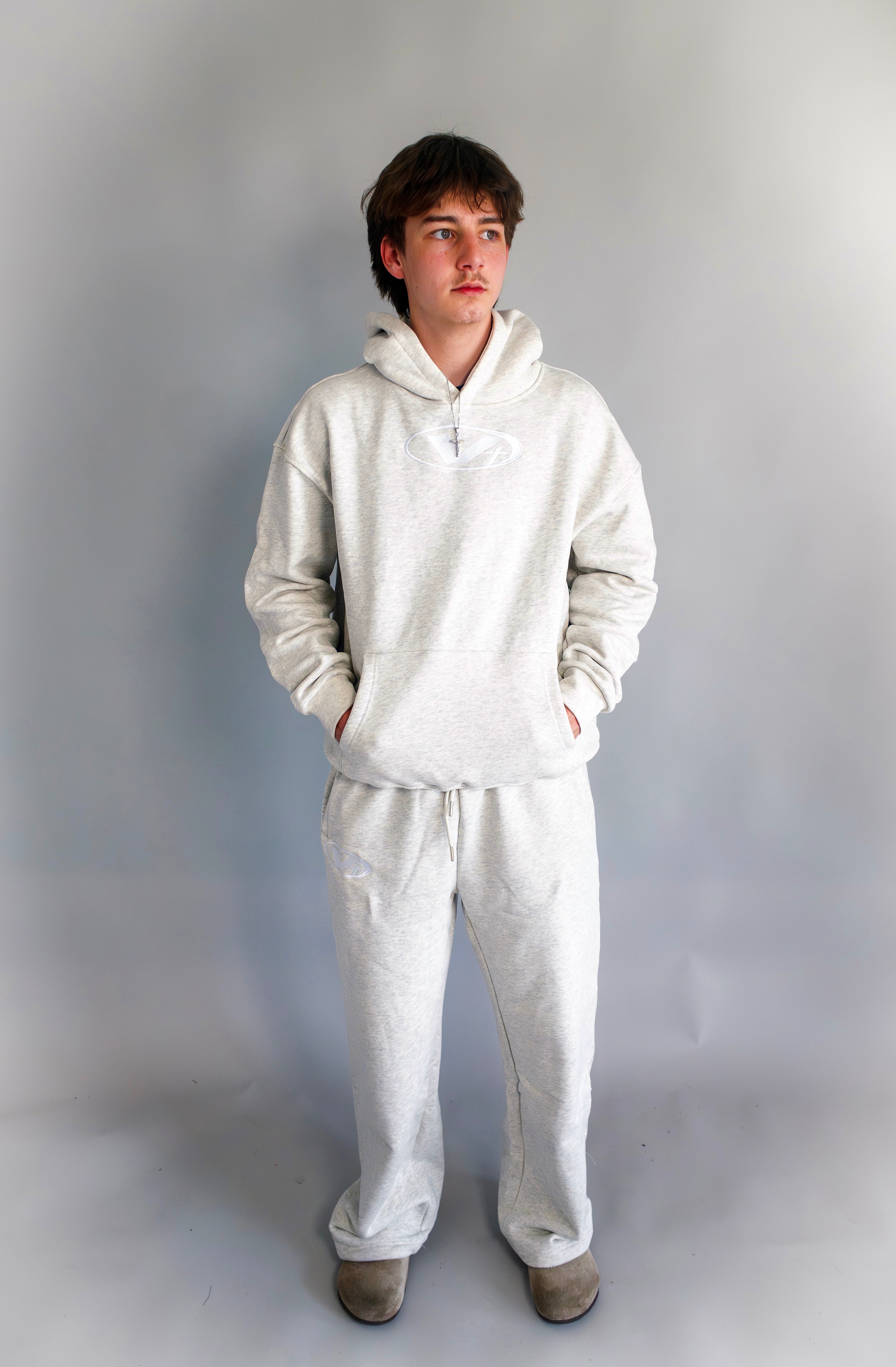 snaked lows VIRTUE ロゴ刺繍 スウェット グレー　Lサイズ Heavyweight Lounge Hoodie – Virtus Label